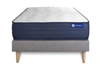 Actisom Actisom - Somier Gris + Colch&oacute;n Con L&aacute;tex Y Espuma Viscoel&aacute;stica 80 X 190