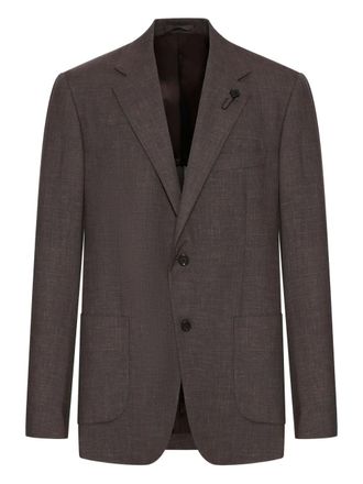 Lardini textured two-button blazer - Brown