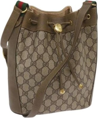 Gucci Pre-owned Bucket Bags, female, Beige, Size: ONE SIZE Pre-owned Bucket Bag