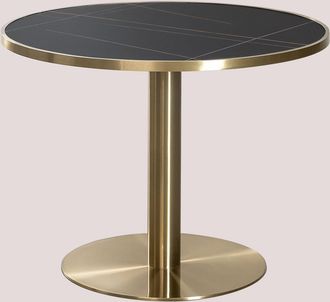 Sklum Sklum - Mesa De Comedor Redonda (&oslash;100 Cm) En Acero Briselda