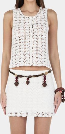 Hansen & Gretel Issy Crochet Top In Cream