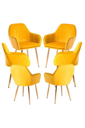 Regalos Miguel Regalos Miguel - Packs Sillas Comedor - Pack 6 Sillas Chic Golden - Amarillo