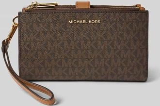 Michael Kors Portemonnaie mit Allover-Logo-Print Modell Jet Set in Mittelbraun, Gr&ouml;&szlig;e 1