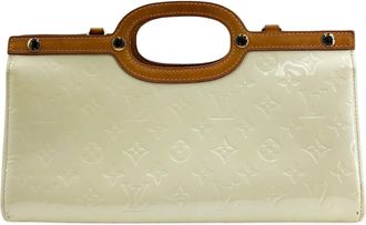Louis Vuitton Roxbury Drive Monogram Vernis Beige Patent_Leather Handbag (Pre-Owned)