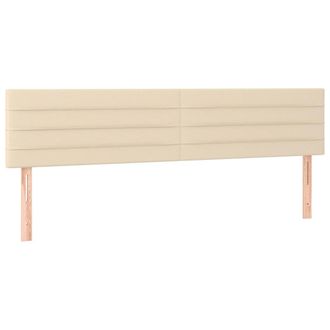 vidaXL Cabecero Con Led De Tela Color Crema 160x5x78/88 Cm Vidaxl