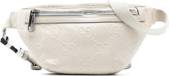 Gucci 2016-2025 GG Embossed Perforated Leather belt bag - unisex - Calf Leather - One Size - White