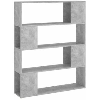 vidaXL Vidaxl - Book Cabinet Room Divider Concrete Grey 100x24x124 cm