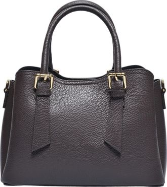 Roberta M Tweekleurig Rundleer Tas