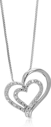 Vir Jewels 1/14 cttw Lab Grown Diamond Heart Pendant Necklace in Sterling Silver with Chain For Women