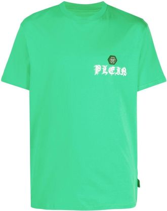 Philipp Plein Gothic Plein round-neck T-shirt - men - Cotton - L - Green
