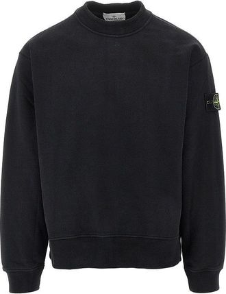 Stone Island Crewneck cotton sweatshirt with Logo Badge Man M