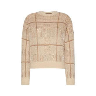 Max Mara Gondola Trui - Dames - Truien - Beige - Maat: L Wol