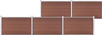 vidaXL Valla De Jard&iacute;n De Wpc Marr&oacute;n 872x106 Cm Vidaxl