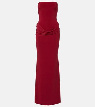 Bananhot Elice draped cotton maxi dress