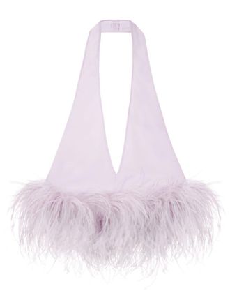 16Arlington Salina feather-detail blouse - Pink