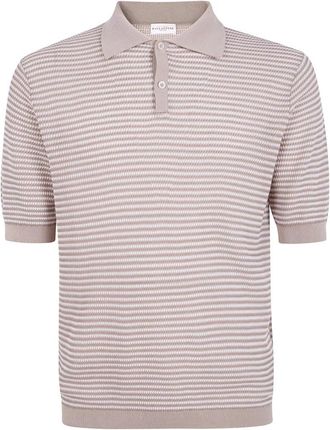 Ballantyne Gebreid Poloshirt - Heren - Polos - Groen - S - Katoen - Tops