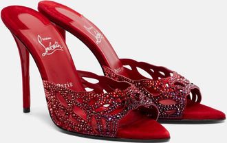 Christian Louboutin Lasera 100 embellished mules