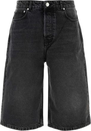 Ami Black Solid Shorts
