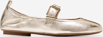 Cole Haan Womens Graclyn Mary Jane Ballet Flats - Gold Size 10.5