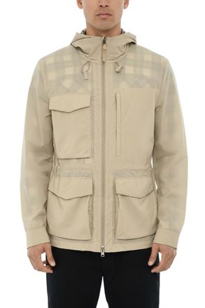 Woolrich Beige Check Hood Jacket