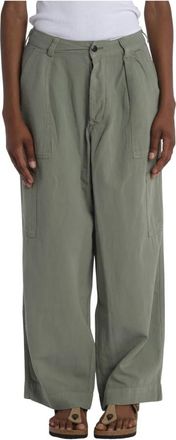 Bellerose Pepin Cargo Pant - Dames - Wijde Broeken - Groen - S - Katoen - Broeken