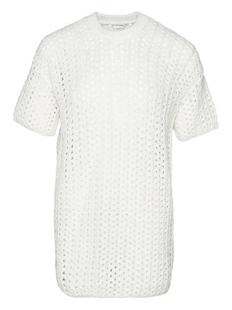 Jil Sander crochet-knit T-shirt - men - Fabric - 46 - White