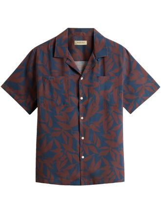Woolrich leaf-print short-sleeve shirt - Red