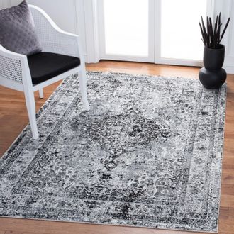 Safavieh Lilypond Machine Made Area rug, Grey / Dark Grey Traditional Style Easy Care
