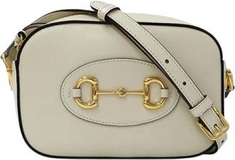 Gucci Pre-owned Cross Body Bags, female, White, Size: ONE SIZE Pre-owned Leather gucci-bags