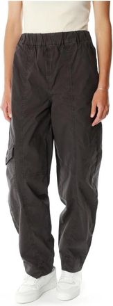 Ganni Elastische Curve Broek - Dames - Straight fit broeken - Bruin - XS - Katoen - Broeken