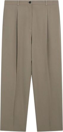 The Row Gianni Pant - Dames - Wijde Broeken - Groen - XS - Wol - Broeken