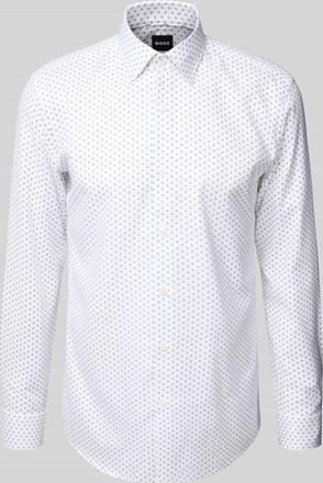 HUGO BOSS Slim Fit Hemd aus Baumwoll-Mix in Weiss, Größe 40