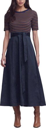 Boden Crew Neck Mix Media Dress