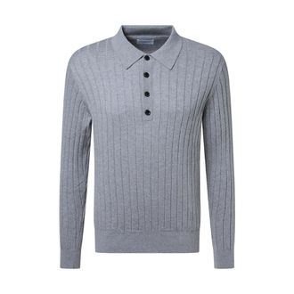 Baldessarini Baldessarini, Polo Shirts, male, Gray, Size: XL Knit Pullover Kosilk