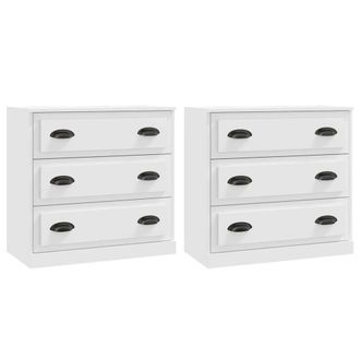 Berkfield Home Sideboards 2 pcs White Engineered Wood