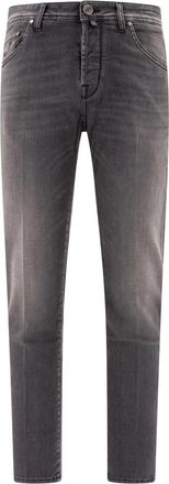 Jacob Cohen Grijze Carrot Fit Jeans Aw 24 - Heren - Slim Fit Jeans - Grijs - W37 - Katoen - Jeans