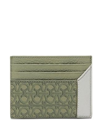 Coccinelle Loreen monogram-pattern card holder - women - Calf Leather - One Size - Green