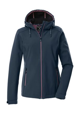Killtec Softshelljacke KILLTEC KOW 8 WMN SFTSHLL JCKT, Damen, Gr. 36, nachtblau, Oberseite: 92% Polyester, 8% Elasthan;R&uuml;ckseite: 100% Polyester, Jacken Softs