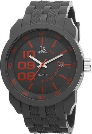 Joshua & Sons Joshua & Sons Grey Dial Grey Silicone Mens Watch JS63GY
