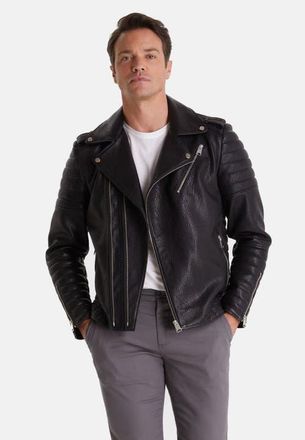 FURNIQ Quentin Leather Jacket in Black at Nordstrom, Size Xxx-Large