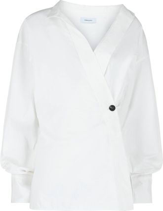 Ferragamo Asymmetric Cotton Dress Shirt