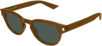 Saint Laurent SL 876 Zonnebrillen - Heren - Zonnebrillen - Bruin - 48 MM - Nylon - Accessoires