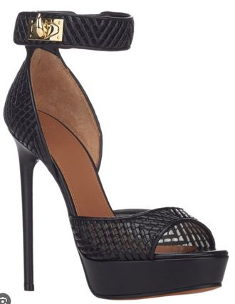 Givenchy Black Signature Claw Platform Sandals Size 39.5