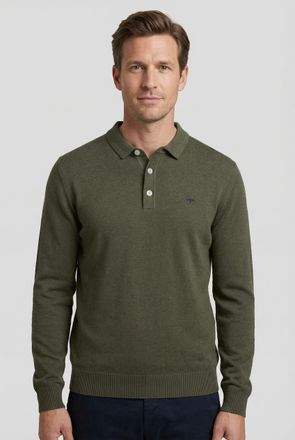 Fynch-Hatton Strickpullover FYNCH-HATTON, Herren, Gr. XL, schwarz khaki, Strick, Obermaterial: 100% Baumwolle, unifarben, normal h&uuml;ftbedeckend, Rundhals, Flachstri