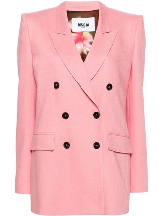 ジャケット MSGM Women Jackets 3441MDG12237101 Pink Pink Check Tweed Jacket by MSGM | Rent the Runway