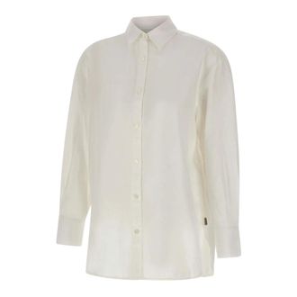 Woolrich Shirts, female, White, Size: 2XS Boyfriend Shirt