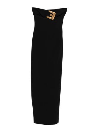 Balmain strapless maxi dress - Black
