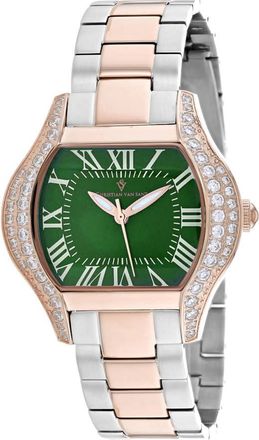 Christian Van Sant Bianca Quartz Green Dial Ladies Watch CV1835