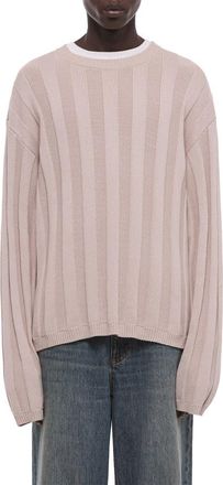Helmut Lang Oversize Ribbed Sweater in Putty at Nordstrom, Size Xx-Large