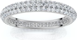 Pompeii3 1Ct Pave Diamond Eternity Ring 14k Gold Lab Grown